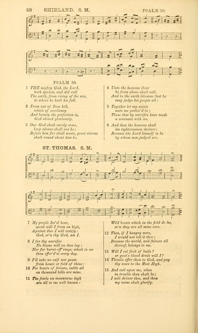 The Psalms of David: with a selection of standard music appropriately arranged according to sentiment of each Psalm or portion of Psalm (8th ed.) page 50