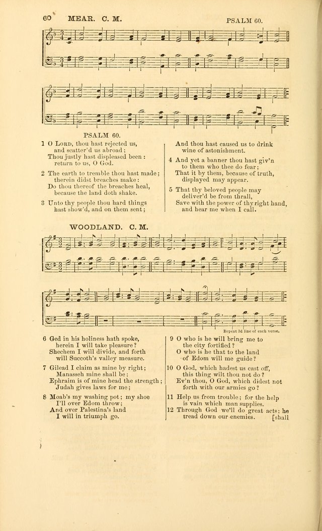 The Psalms of David: with a selection of standard music appropriately arranged according to sentiment of each Psalm or portion of Psalm (8th ed.) page 60