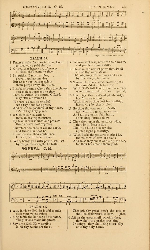 The Psalms of David: with a selection of standard music appropriately arranged according to sentiment of each Psalm or portion of Psalm (8th ed.) page 63