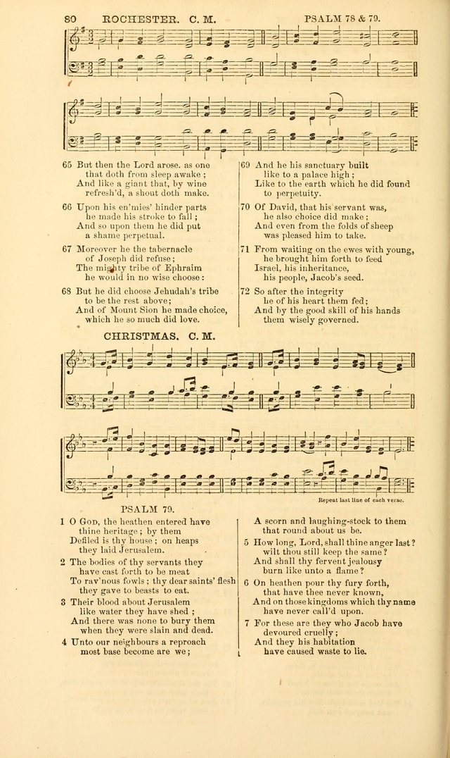The Psalms of David: with a selection of standard music appropriately arranged according to sentiment of each Psalm or portion of Psalm (8th ed.) page 80