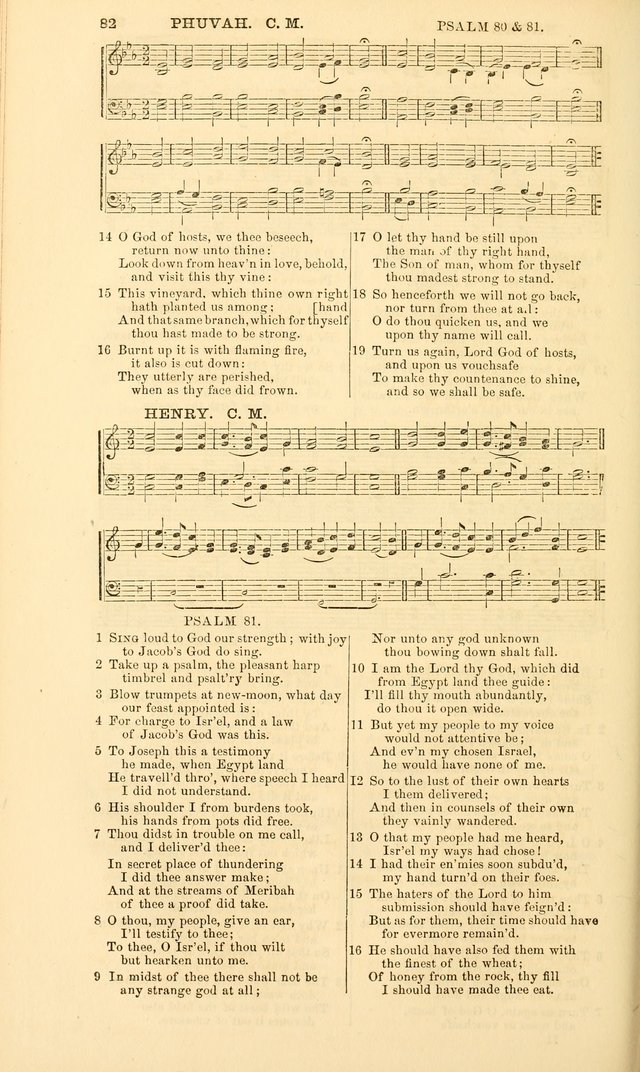 The Psalms of David: with a selection of standard music appropriately arranged according to sentiment of each Psalm or portion of Psalm (8th ed.) page 82