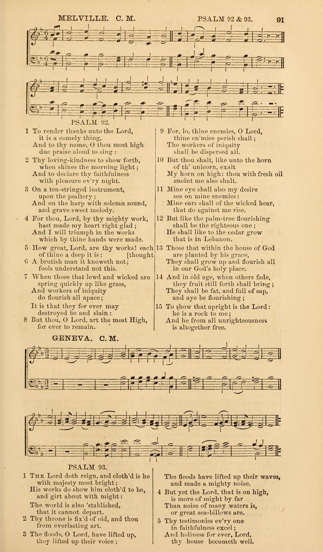 The Psalms of David: with a selection of standard music appropriately arranged according to sentiment of each Psalm or portion of Psalm (8th ed.) page 91
