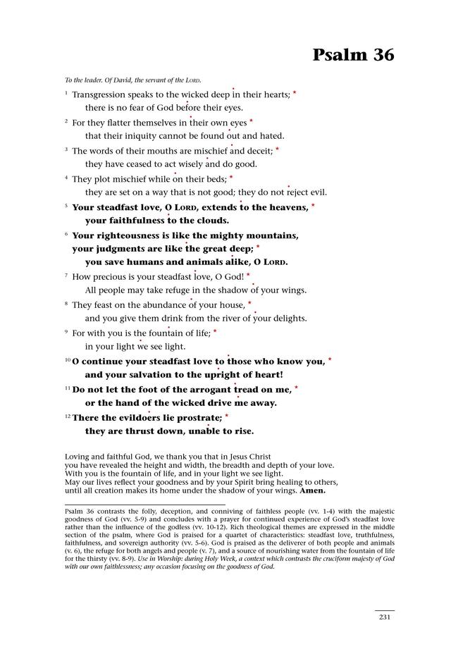 Psalms for All Seasons: a complete Psalter for worship page 231