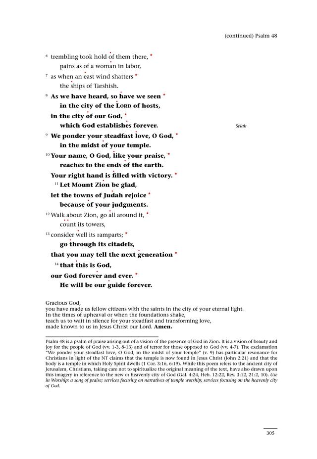 Psalms for All Seasons: a complete Psalter for worship page 305