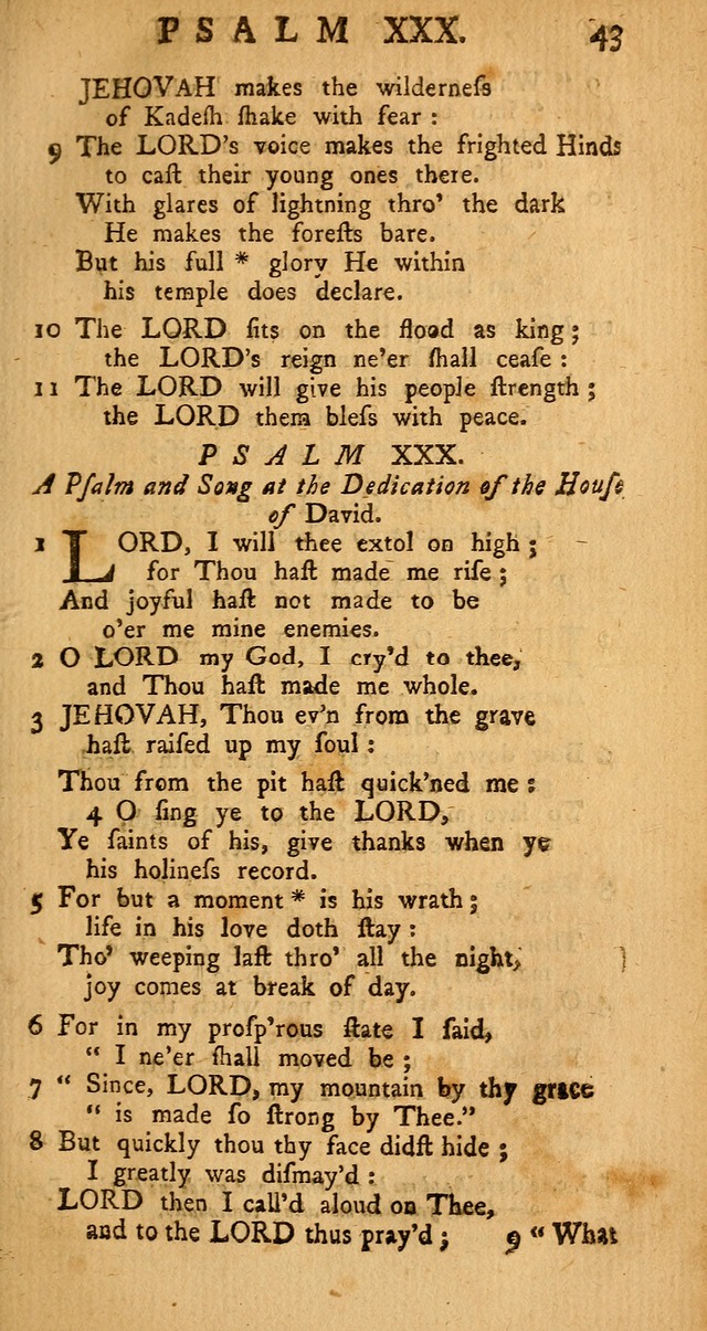 The Psalms Hymns and Spiritual Songs of the Old and New Testament, faithfully translated into English Metre: being the New-England Psalm-Book, revised and improved... (2nd ed.) page 43