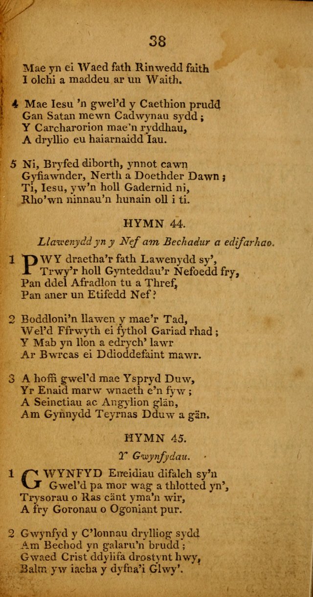 Pigion o Hymnau page 38