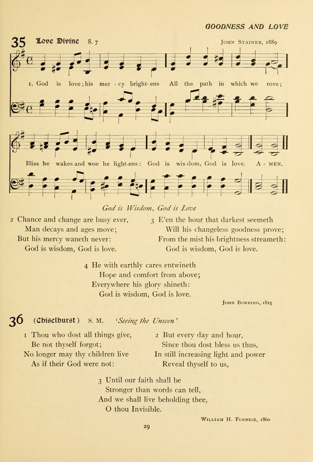 The Pilgrim Hymnal page 29