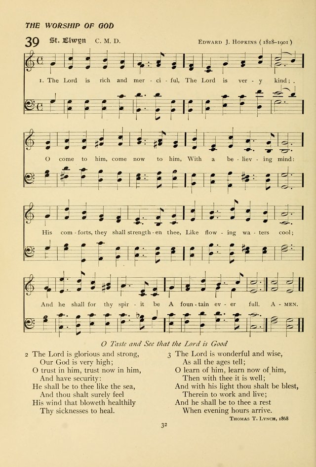 The Pilgrim Hymnal page 32