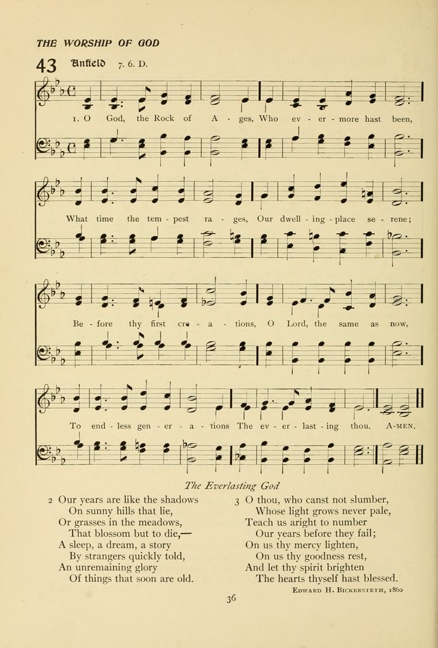 The Pilgrim Hymnal page 36