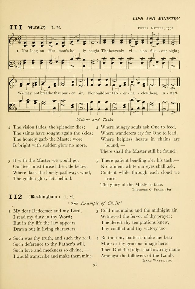 The Pilgrim Hymnal page 91