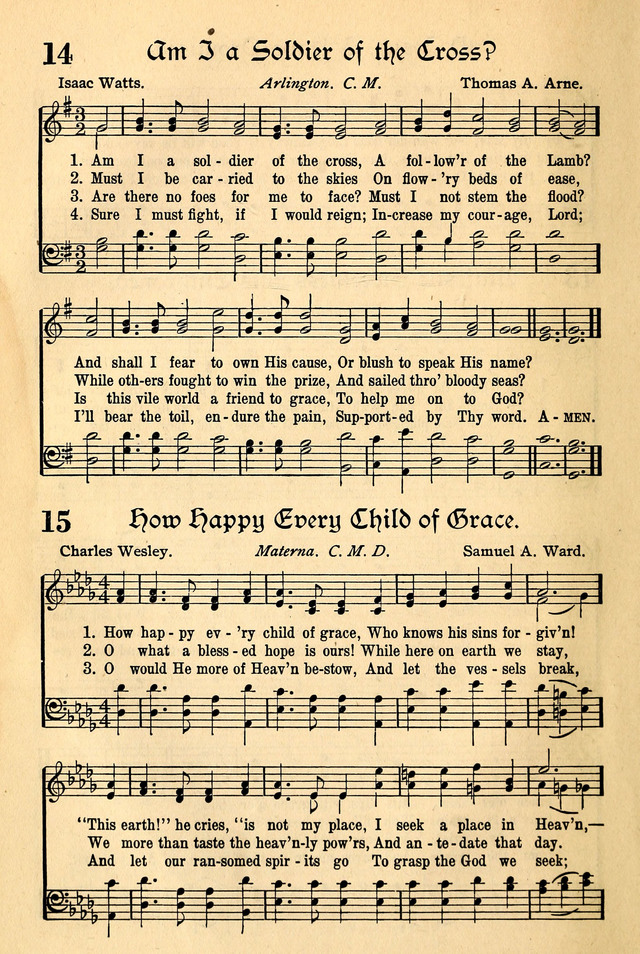The Popular Hymnal page 10