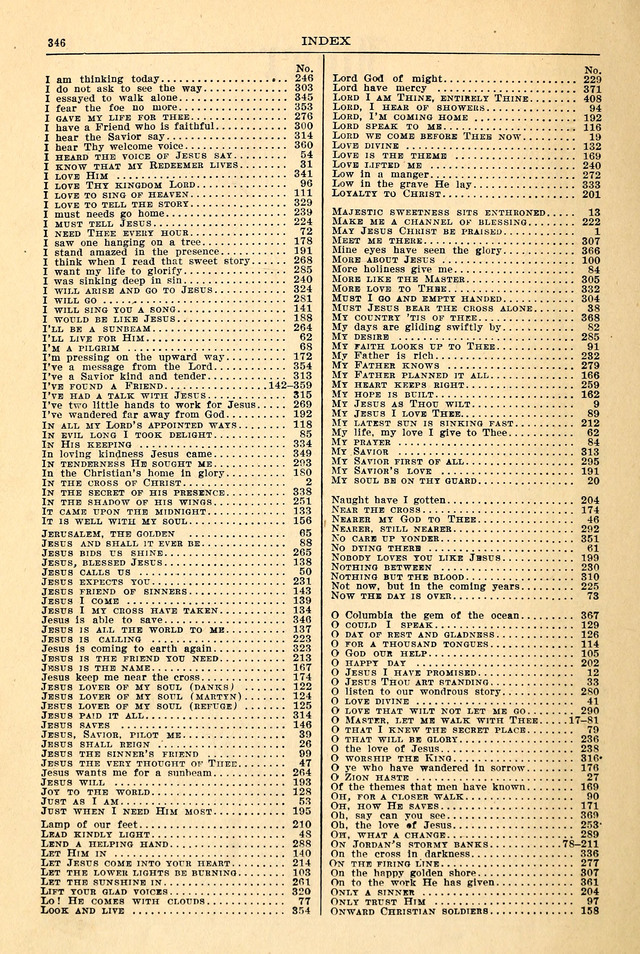 The Popular Hymnal page 344