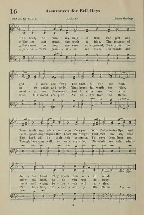 The Psalter Hymnal: The Psalms and Selected Hymns page 18