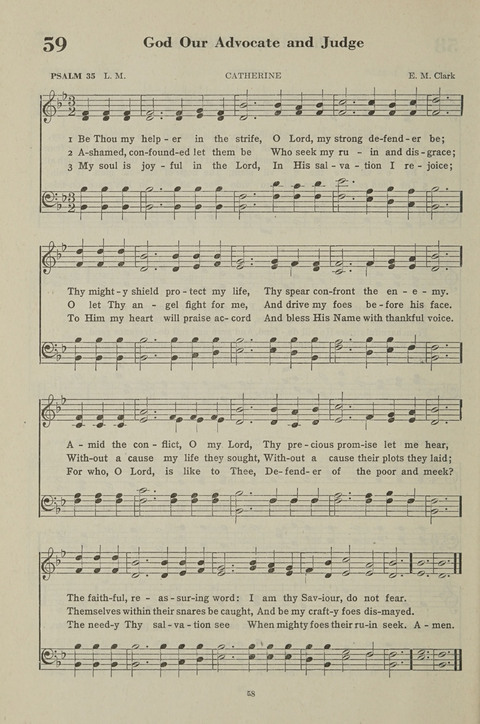 The Psalter Hymnal: The Psalms and Selected Hymns page 58