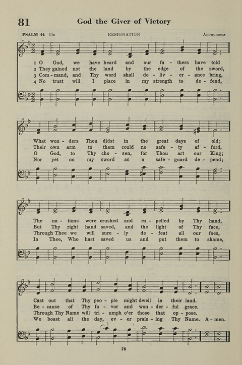 The Psalter Hymnal: The Psalms and Selected Hymns page 76