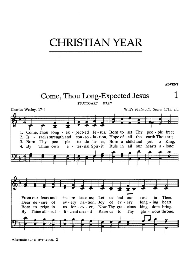 The Presbyterian Hymnal: hymns, psalms, and spiritual songs page 1