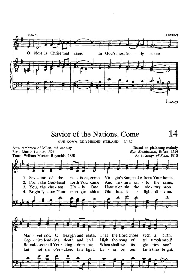 The Presbyterian Hymnal: hymns, psalms, and spiritual songs page 15