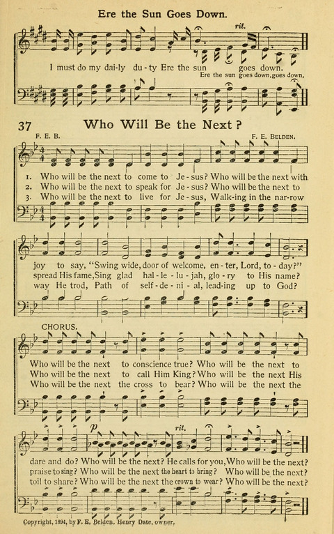 Pentecostal Hymns No. 2: a Winnowed Collection for Evangelistic Services, young people