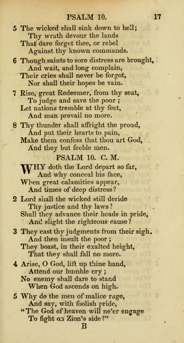 Psalms and Hymns Adapted to Public Worship, and Approved by the General Assembly of the Presbyterian Church in the United States of America page 17