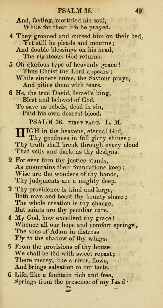 Psalms and Hymns Adapted to Public Worship, and Approved by the General Assembly of the Presbyterian Church in the United States of America page 49
