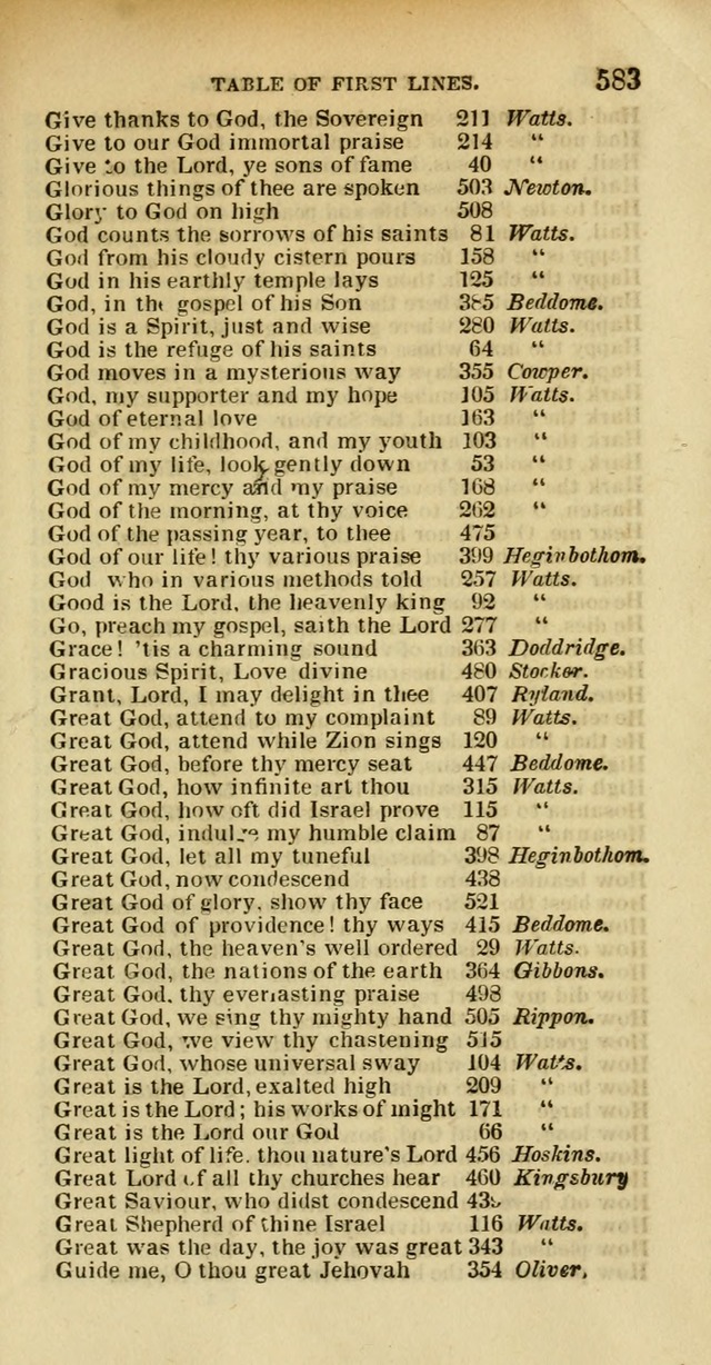 Psalms and Hymns Adapted to Public Worship, and Approved by the General Assembly of the Presbyterian Church in the United States of America page 585