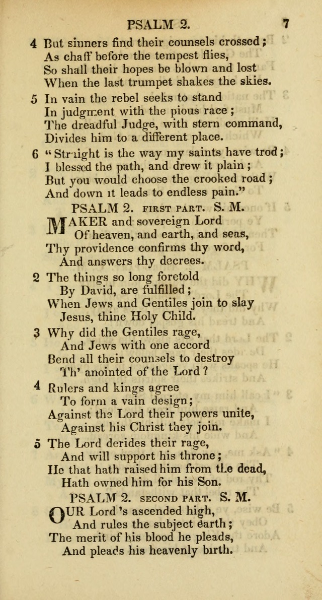 Psalms and Hymns Adapted to Public Worship, and Approved by the General Assembly of the Presbyterian Church in the United States of America page 7