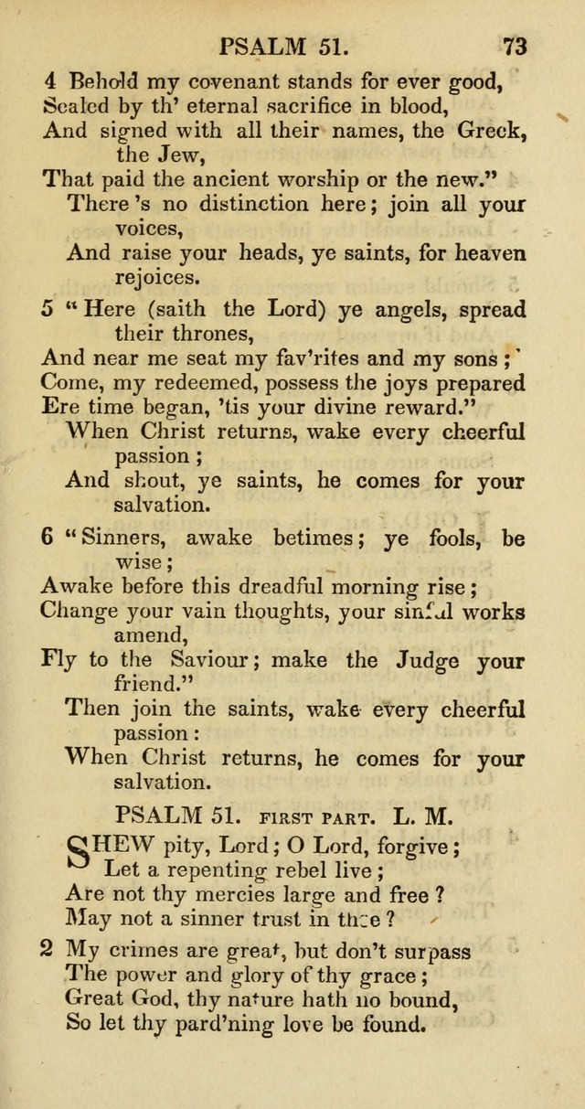 Psalms and Hymns Adapted to Public Worship, and Approved by the General Assembly of the Presbyterian Church in the United States of America page 75