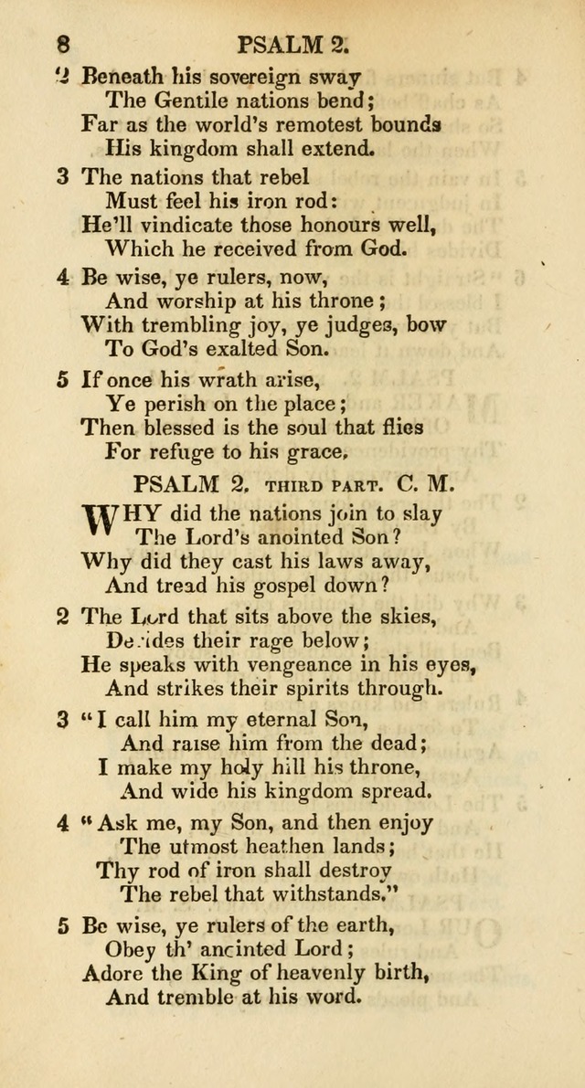 Psalms and Hymns Adapted to Public Worship, and Approved by the General Assembly of the Presbyterian Church in the United States of America page 8