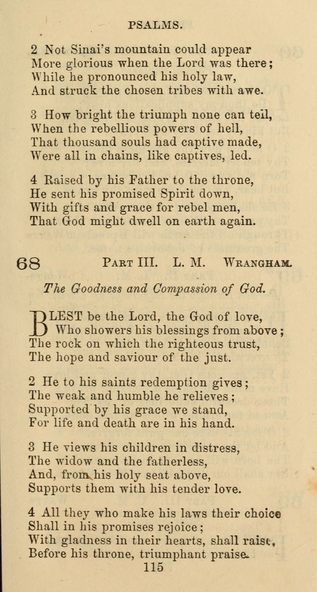 Psalms and Hymns: adapted to social, private and public worship in the Cumberland Presbyterian Chruch page 115