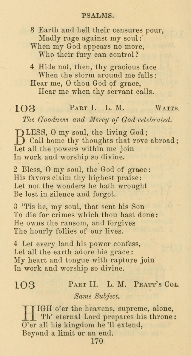 Psalms and Hymns: adapted to social, private and public worship in the Cumberland Presbyterian Chruch page 170