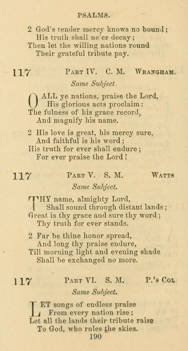 Psalms and Hymns: adapted to social, private and public worship in the Cumberland Presbyterian Chruch page 190