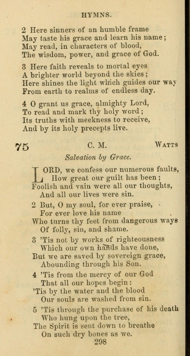 Psalms and Hymns: adapted to social, private and public worship in the Cumberland Presbyterian Chruch page 298