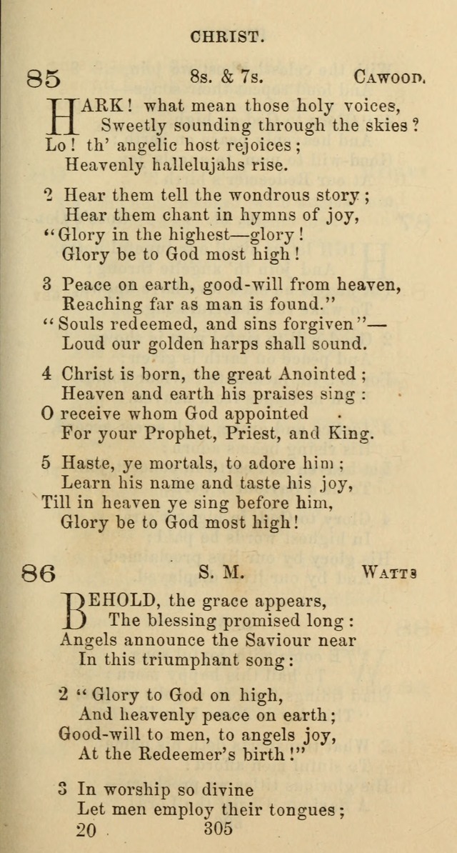 Psalms and Hymns: adapted to social, private and public worship in the Cumberland Presbyterian Chruch page 305