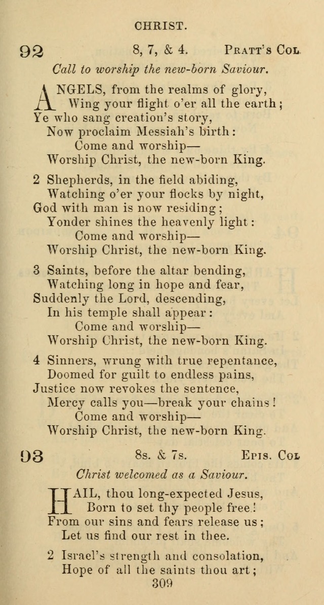Psalms and Hymns: adapted to social, private and public worship in the Cumberland Presbyterian Chruch page 309