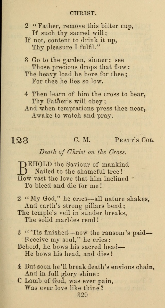 Psalms and Hymns: adapted to social, private and public worship in the Cumberland Presbyterian Chruch page 329