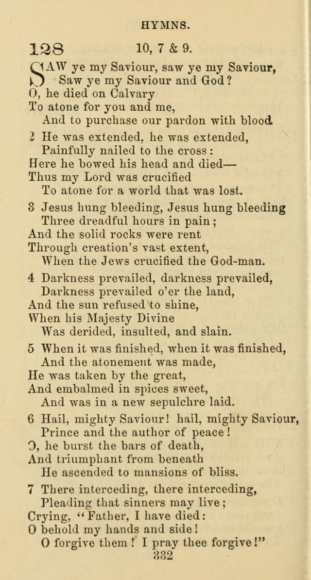 Psalms and Hymns: adapted to social, private and public worship in the Cumberland Presbyterian Chruch page 332