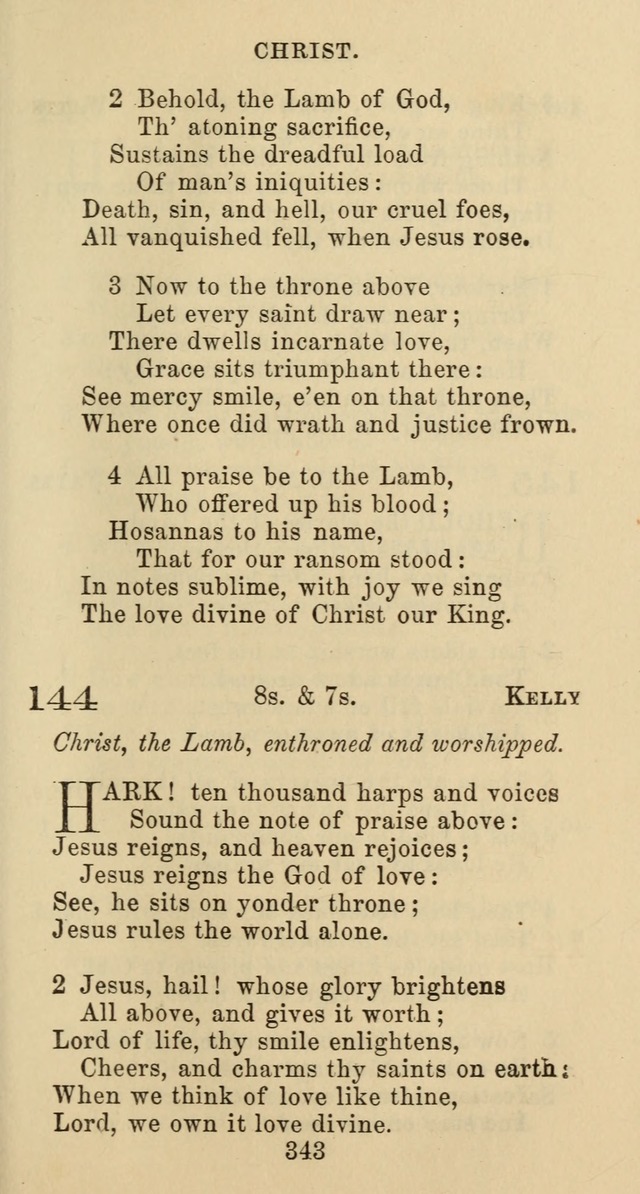 Psalms and Hymns: adapted to social, private and public worship in the Cumberland Presbyterian Chruch page 343