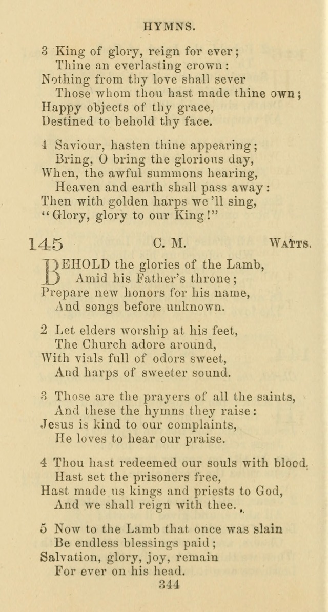 Psalms and Hymns: adapted to social, private and public worship in the Cumberland Presbyterian Chruch page 344