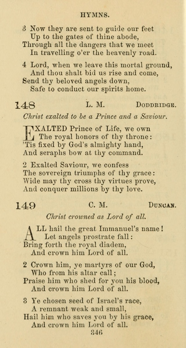 Psalms and Hymns: adapted to social, private and public worship in the Cumberland Presbyterian Chruch page 346