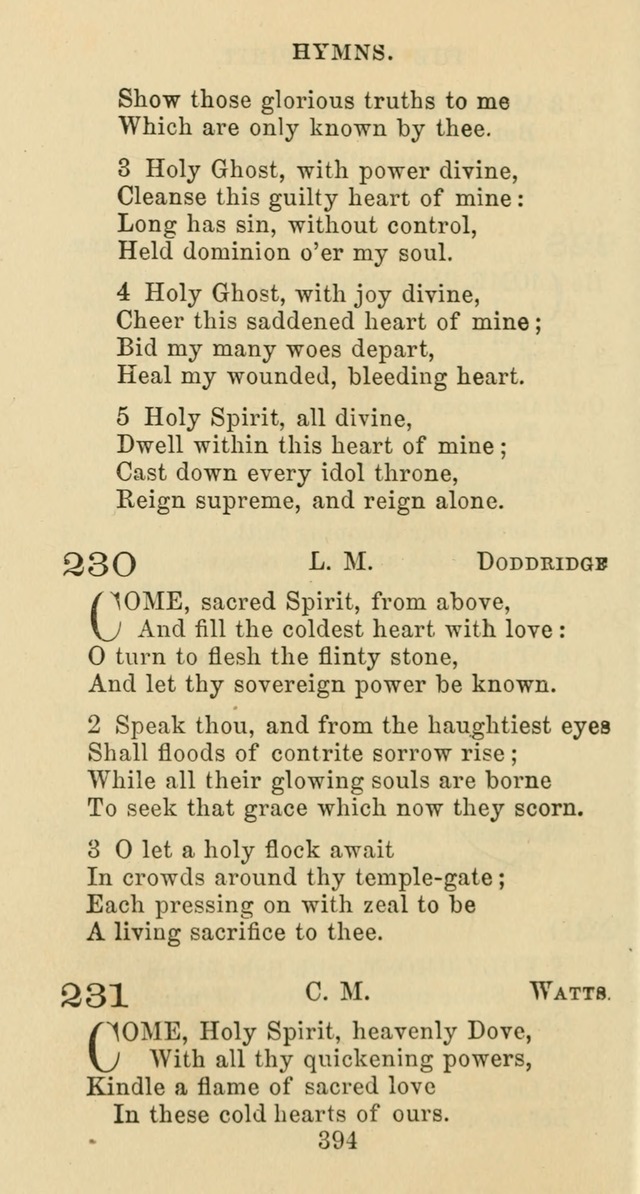 Psalms and Hymns: adapted to social, private and public worship in the Cumberland Presbyterian Chruch page 394