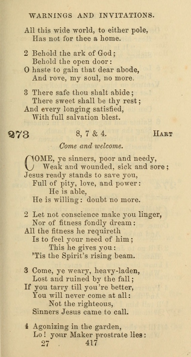 Psalms and Hymns: adapted to social, private and public worship in the Cumberland Presbyterian Chruch page 417