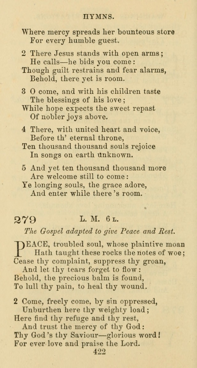 Psalms and Hymns: adapted to social, private and public worship in the Cumberland Presbyterian Chruch page 422
