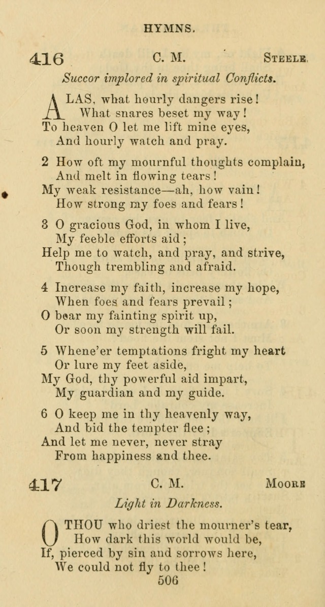 Psalms and Hymns: adapted to social, private and public worship in the Cumberland Presbyterian Chruch page 506