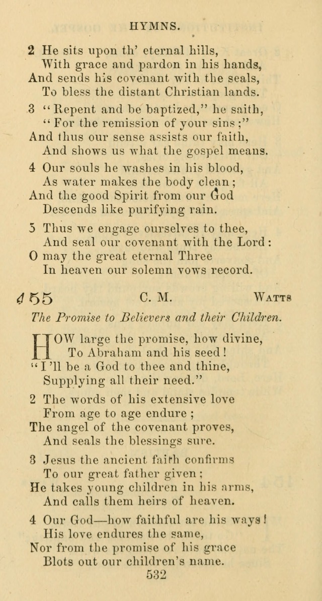 Psalms and Hymns: adapted to social, private and public worship in the Cumberland Presbyterian Chruch page 532