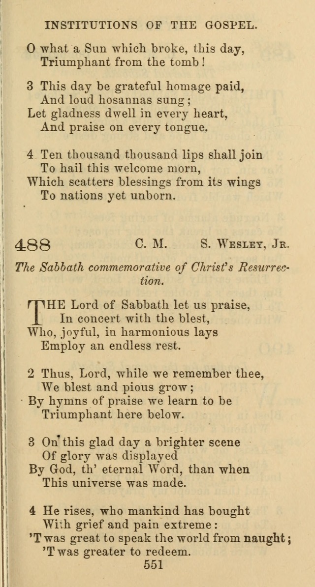 Psalms and Hymns: adapted to social, private and public worship in the Cumberland Presbyterian Chruch page 551