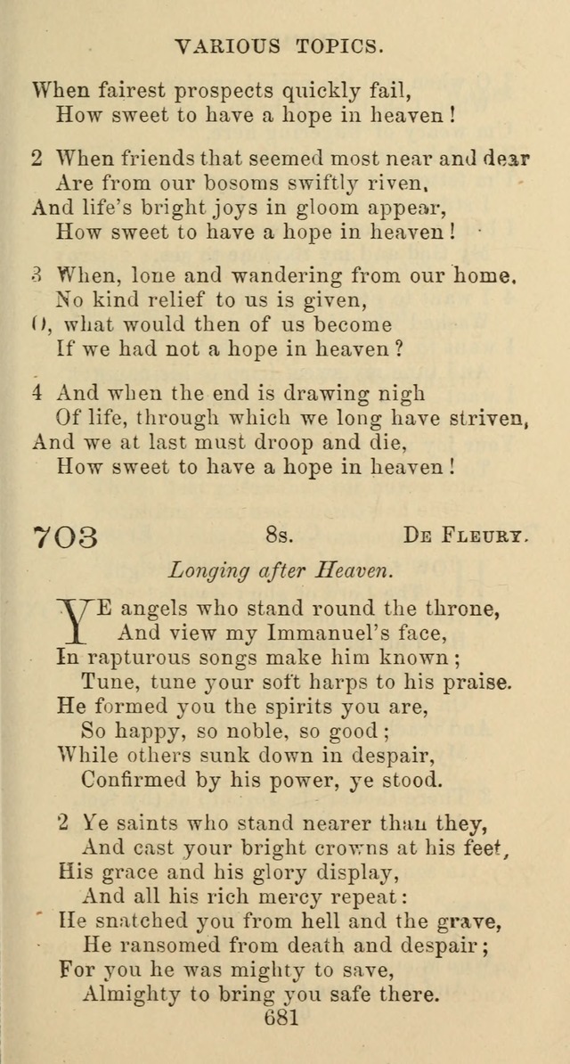 Psalms and Hymns: adapted to social, private and public worship in the Cumberland Presbyterian Chruch page 681