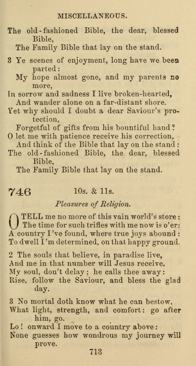 Psalms and Hymns: adapted to social, private and public worship in the Cumberland Presbyterian Chruch page 713