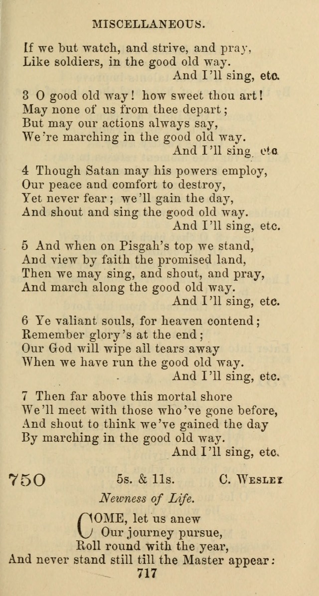 Psalms and Hymns: adapted to social, private and public worship in the Cumberland Presbyterian Chruch page 717