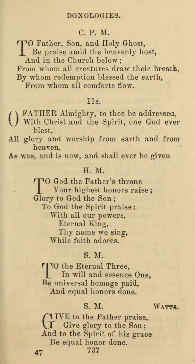 Psalms and Hymns: adapted to social, private and public worship in the Cumberland Presbyterian Chruch page 737