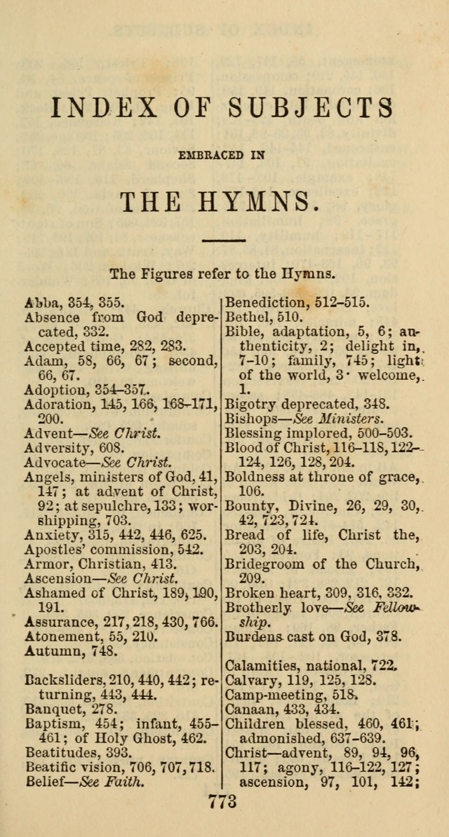 Psalms and Hymns: adapted to social, private and public worship in the Cumberland Presbyterian Chruch page 773